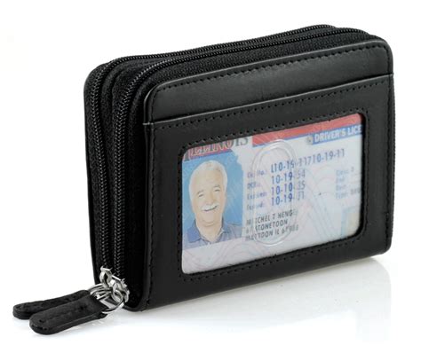 rfid double zip accordion credit card holder|marshal accordion card holder.